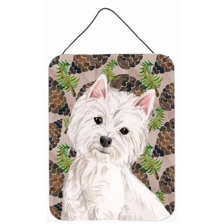 Carolines Treasures Westie Pine Cones Wall or Door Hanging Prints BB9569DS1216